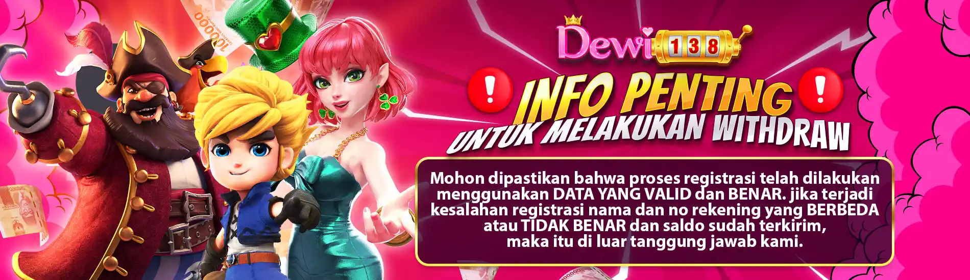 INFO PENTING MELAKUKAN WITHDRAW DEWI138